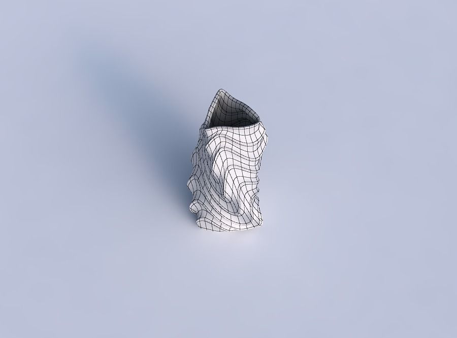 Vase twist curved tipping triangle 2 with curved horizontal w... 3D print model_6