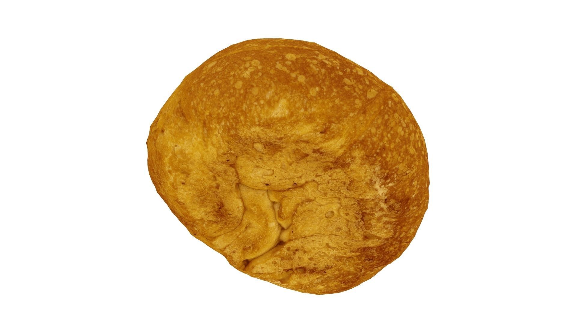 Round Italian Bread - Real-Time Scanned Low-poly 3D model_4