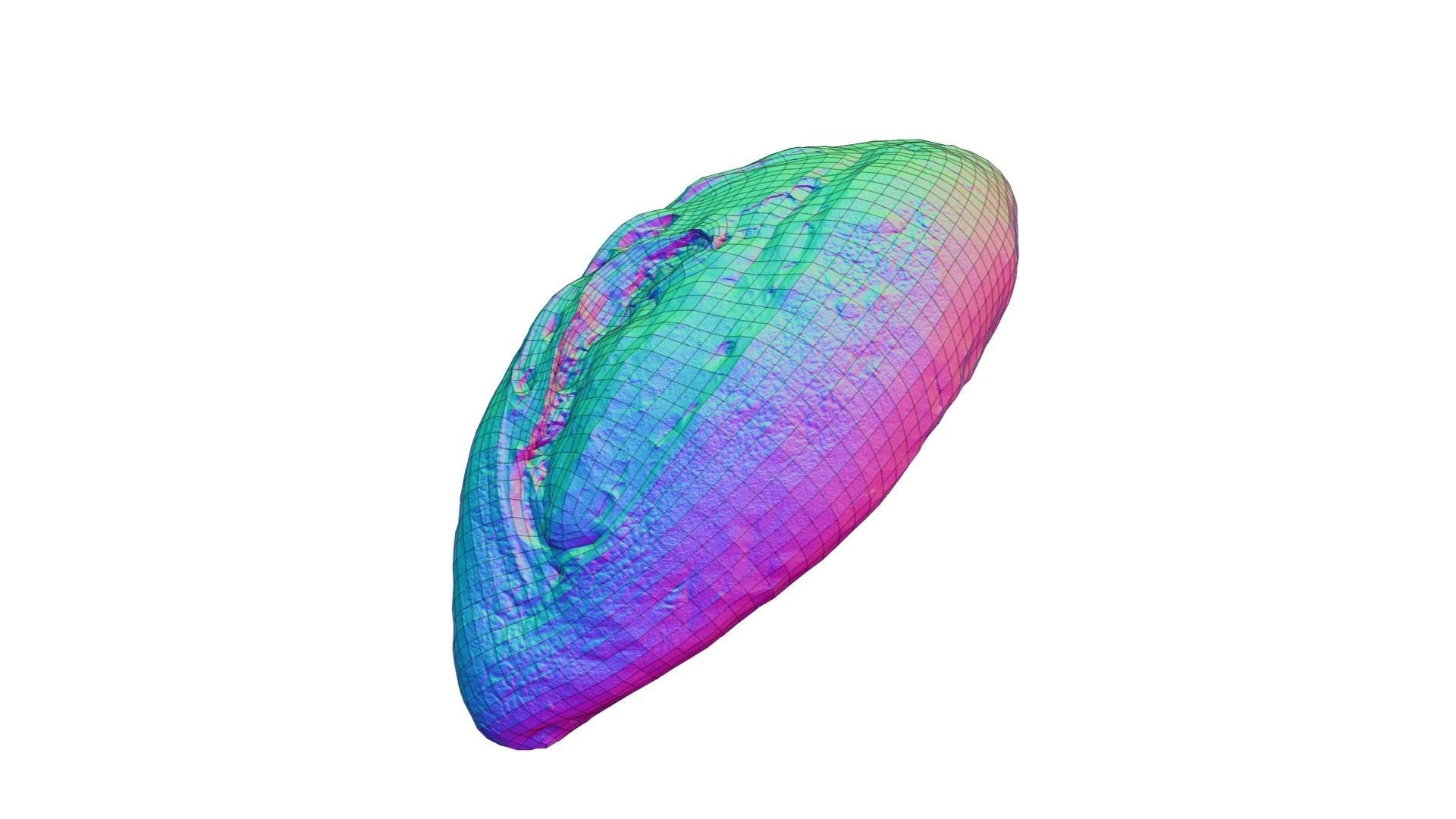 Rustic Sundried Tomato Bread - Real-Time Scanned Low-poly 3D model_2