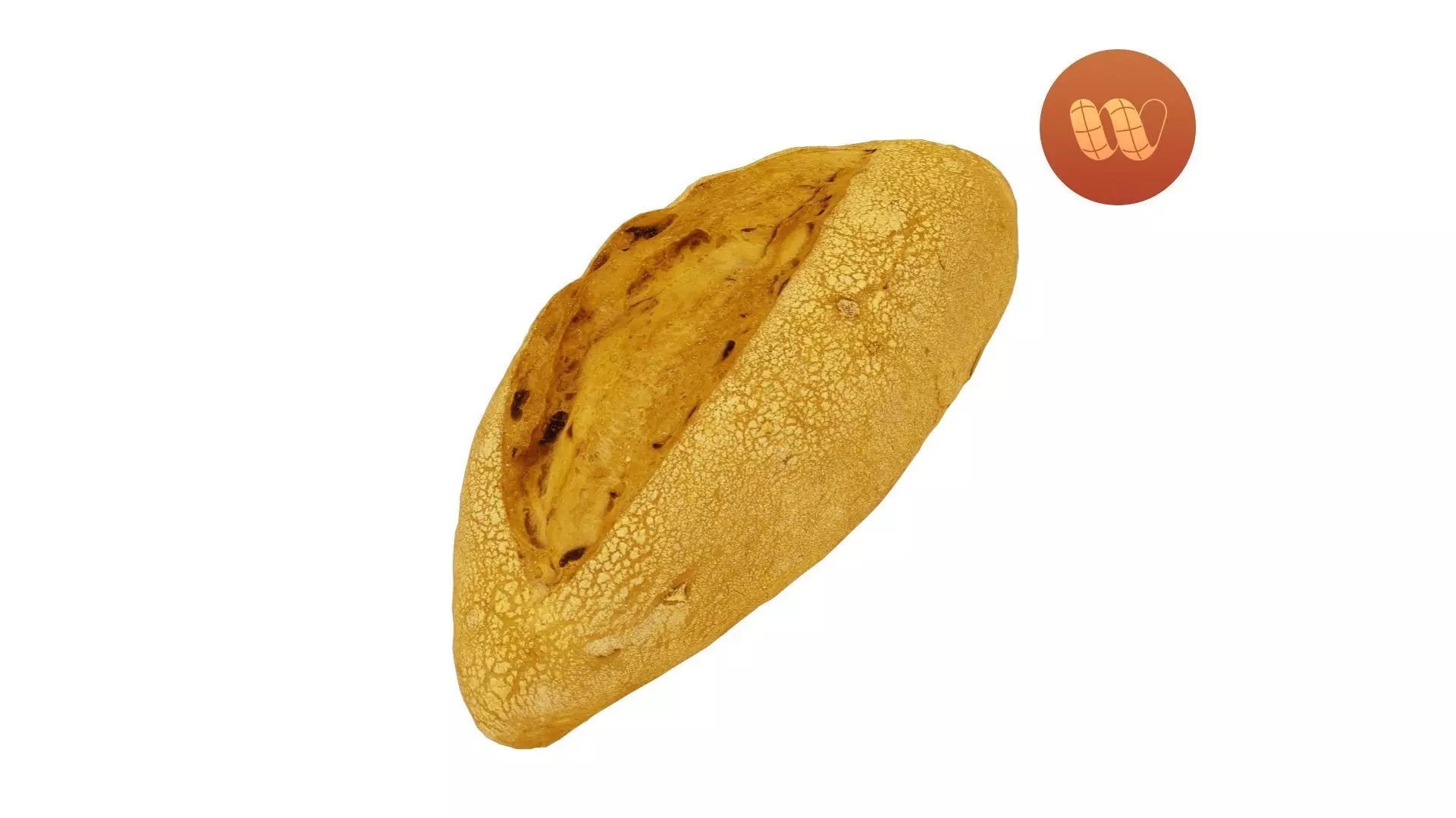 Rustic Sundried Tomato Bread - Real-Time Scanned Low-poly 3D model_0