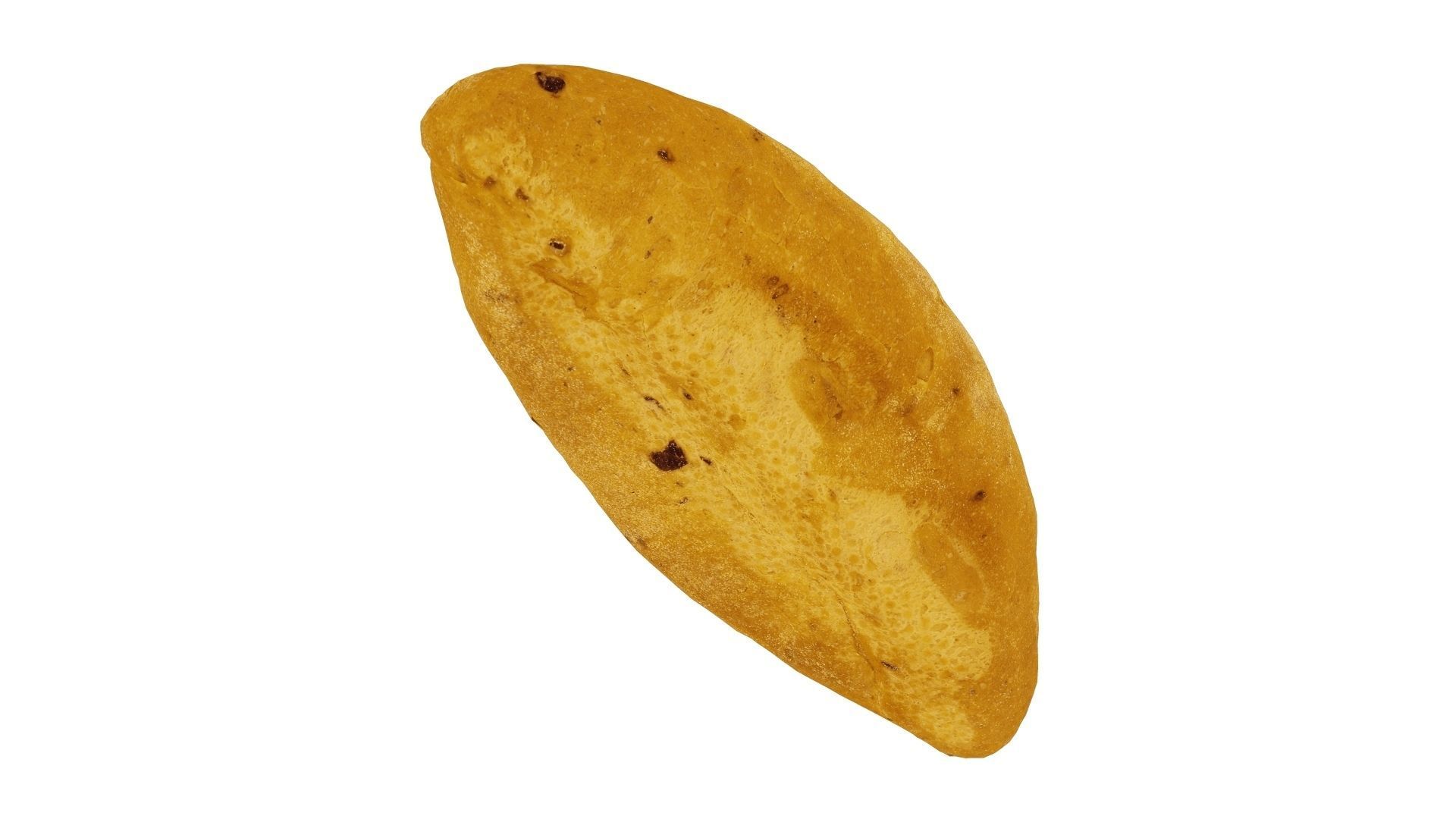 Rustic Sundried Tomato Bread - Real-Time Scanned Low-poly 3D model_4