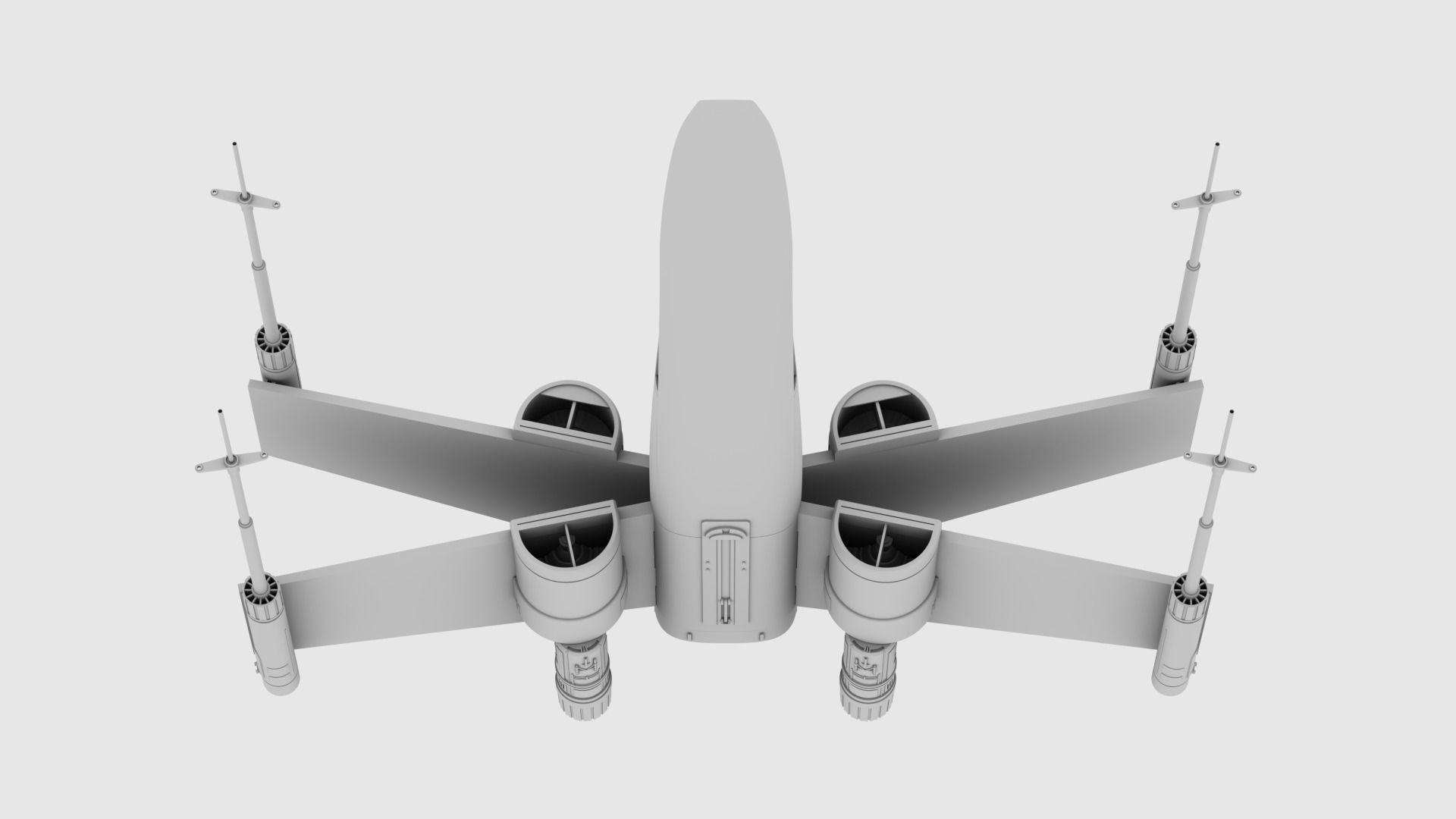 Star Wars Ralph McQuarrie X-Wing Concept V2 3D print model_7