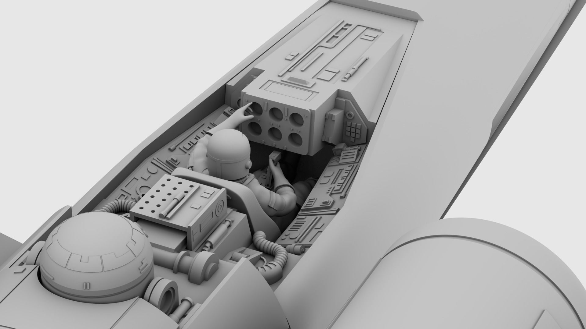Star Wars Ralph McQuarrie X-Wing Concept V2 3D print model_18