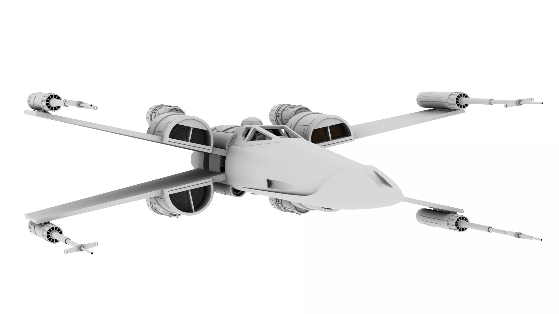 Star Wars Ralph McQuarrie X-Wing Concept V2 3D print model_26