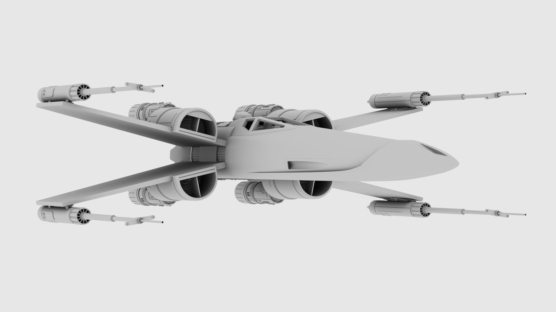 Star Wars Ralph McQuarrie X-Wing Concept V2 3D print model_8