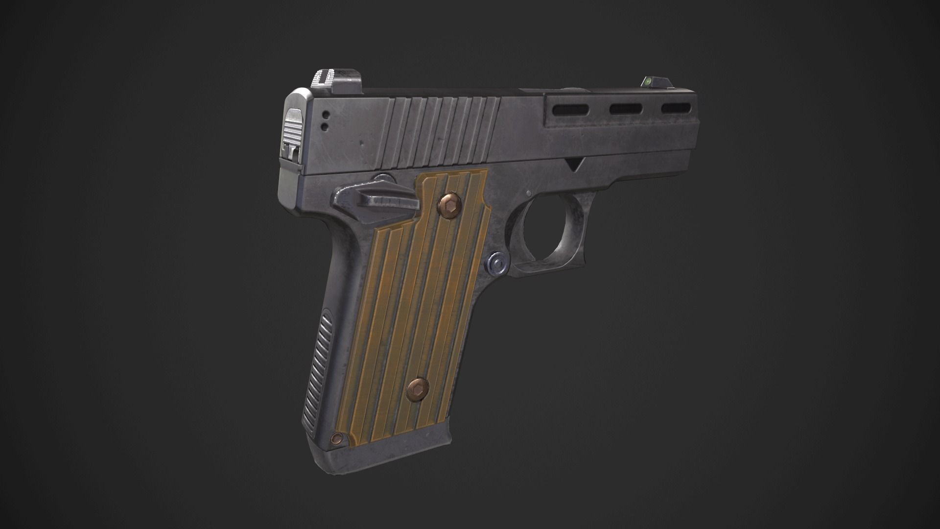 Glock 36 Custom Low-poly 3D model_9