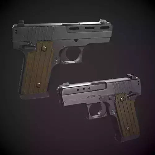 Glock 36 Custom Low-poly 3D model
