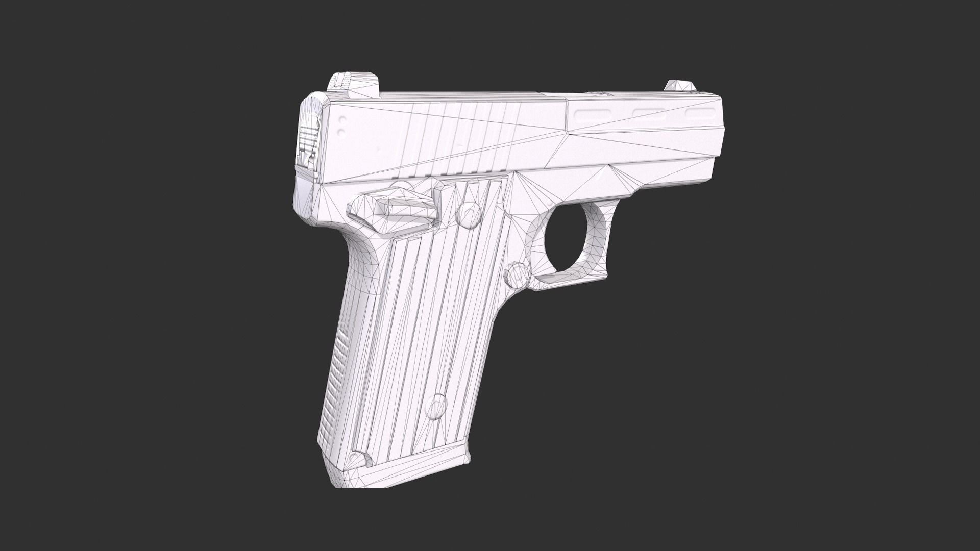Glock 36 Custom Low-poly 3D model_10