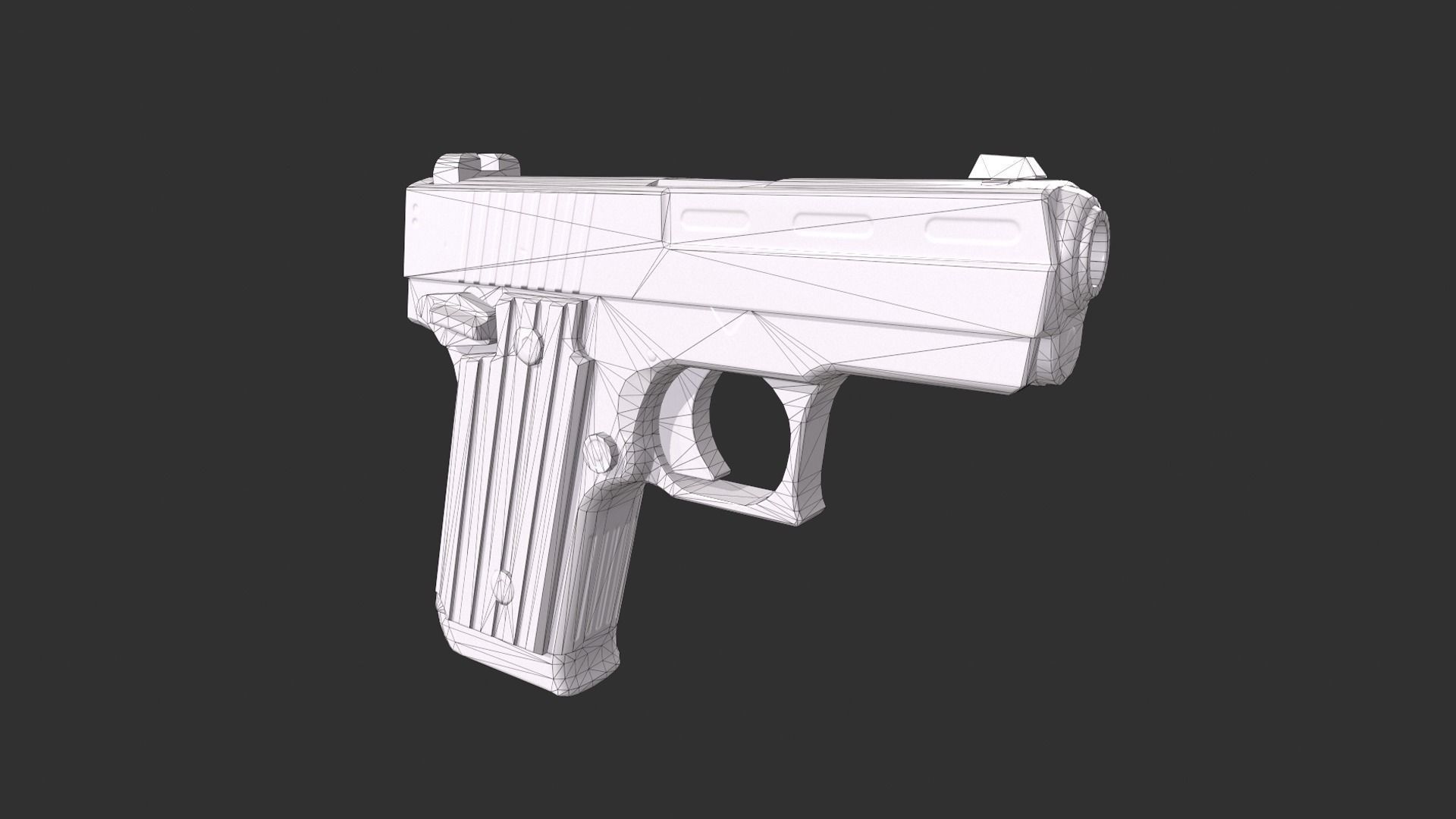 Glock 36 Custom Low-poly 3D model_6