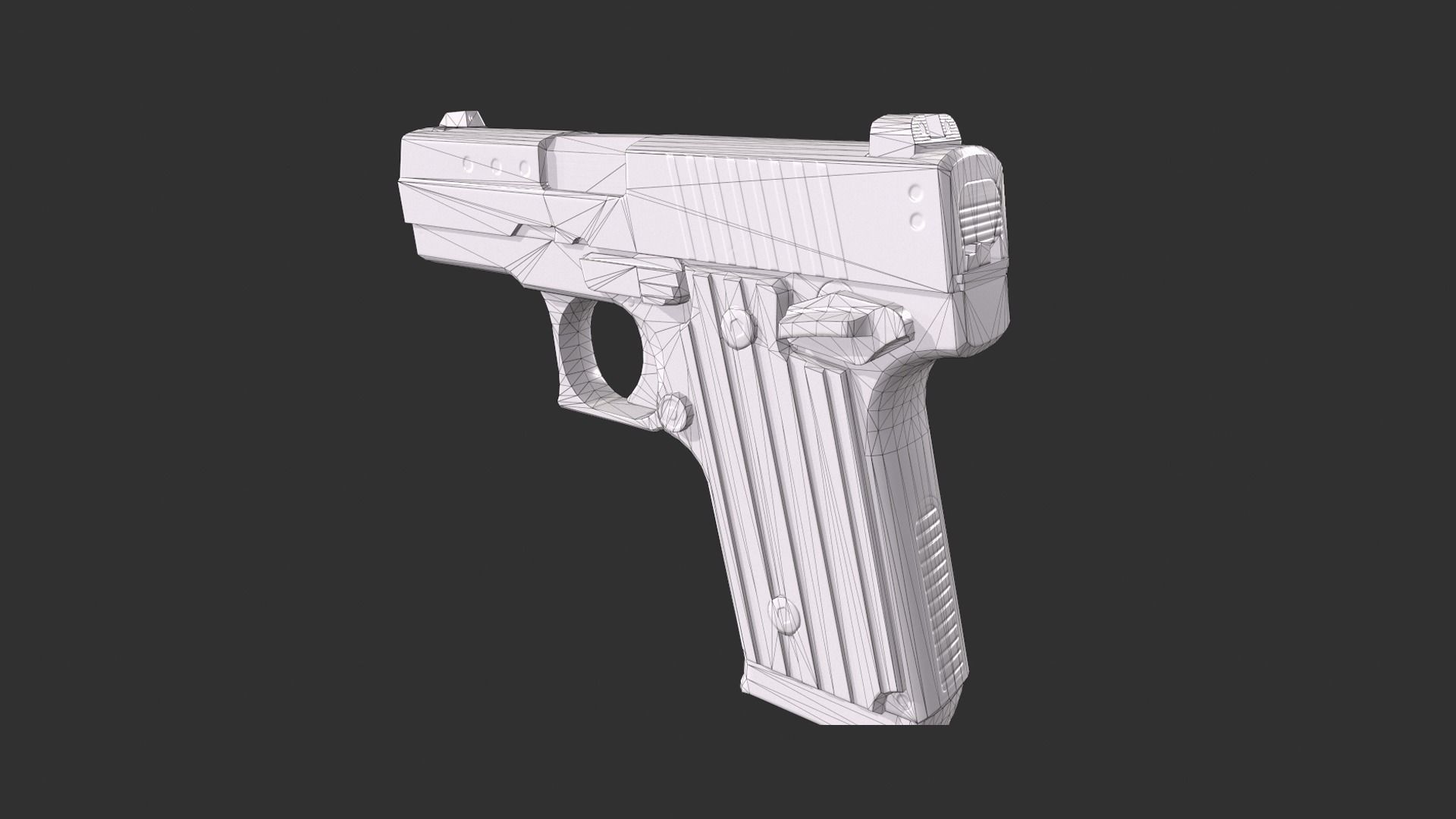 Glock 36 Custom Low-poly 3D model_8