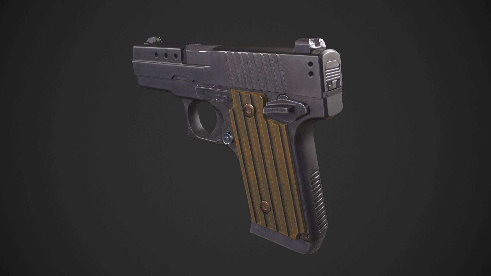 Glock 36 Custom Low-poly 3D model_7