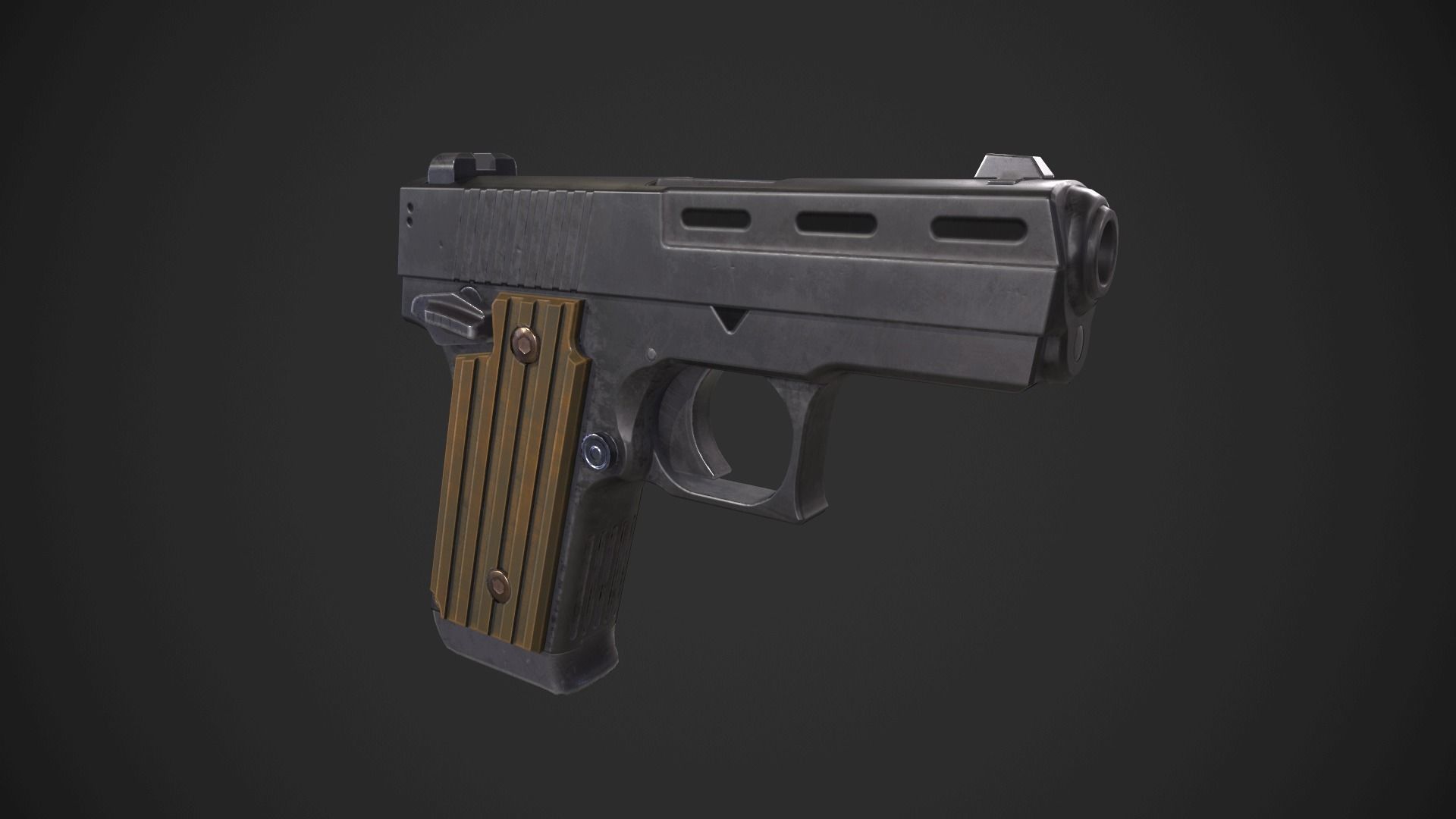 Glock 36 Custom Low-poly 3D model_5
