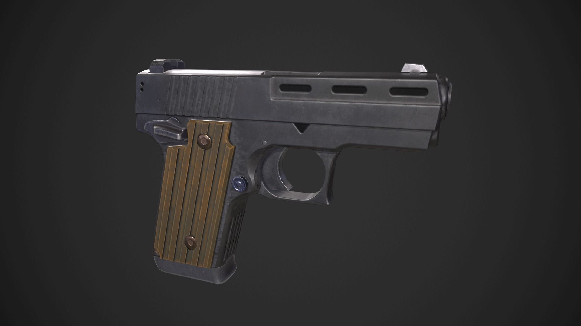 Glock 36 Custom Low-poly 3D model_1