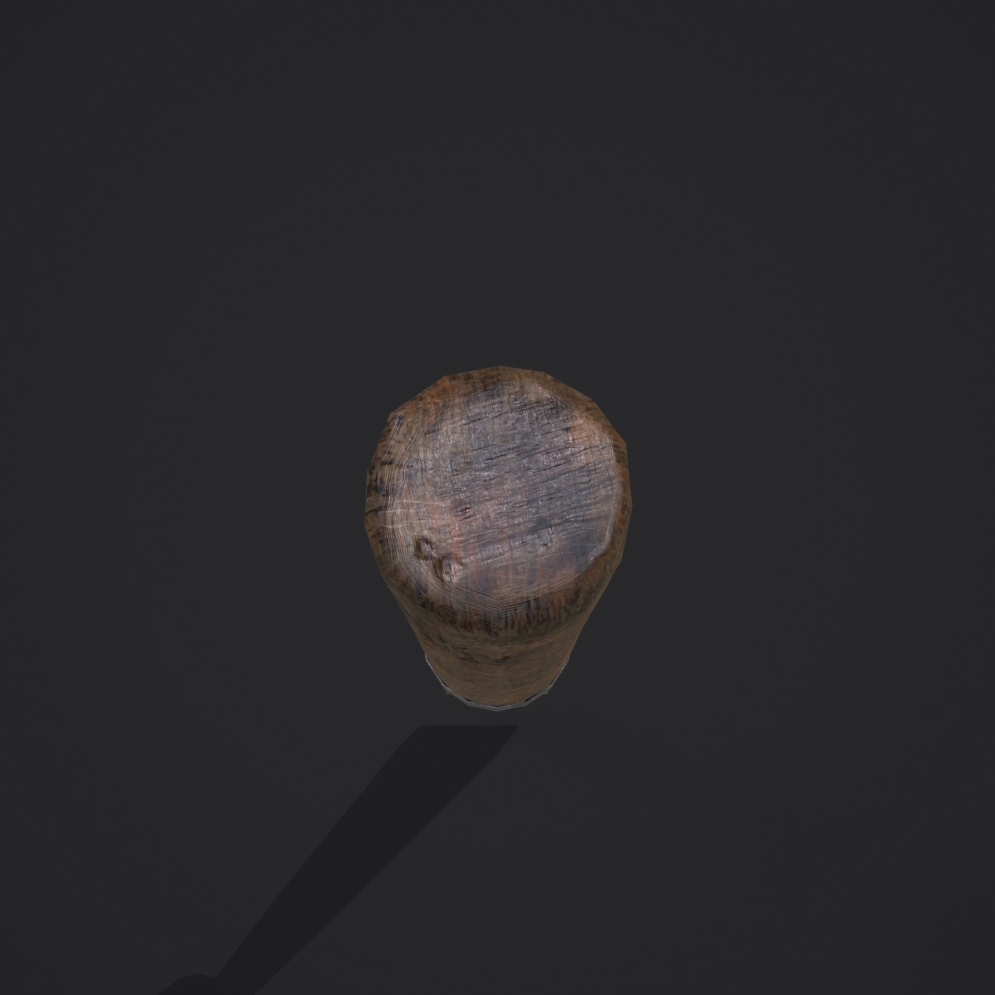 Chisel wooden tool Low-poly 3D model_16