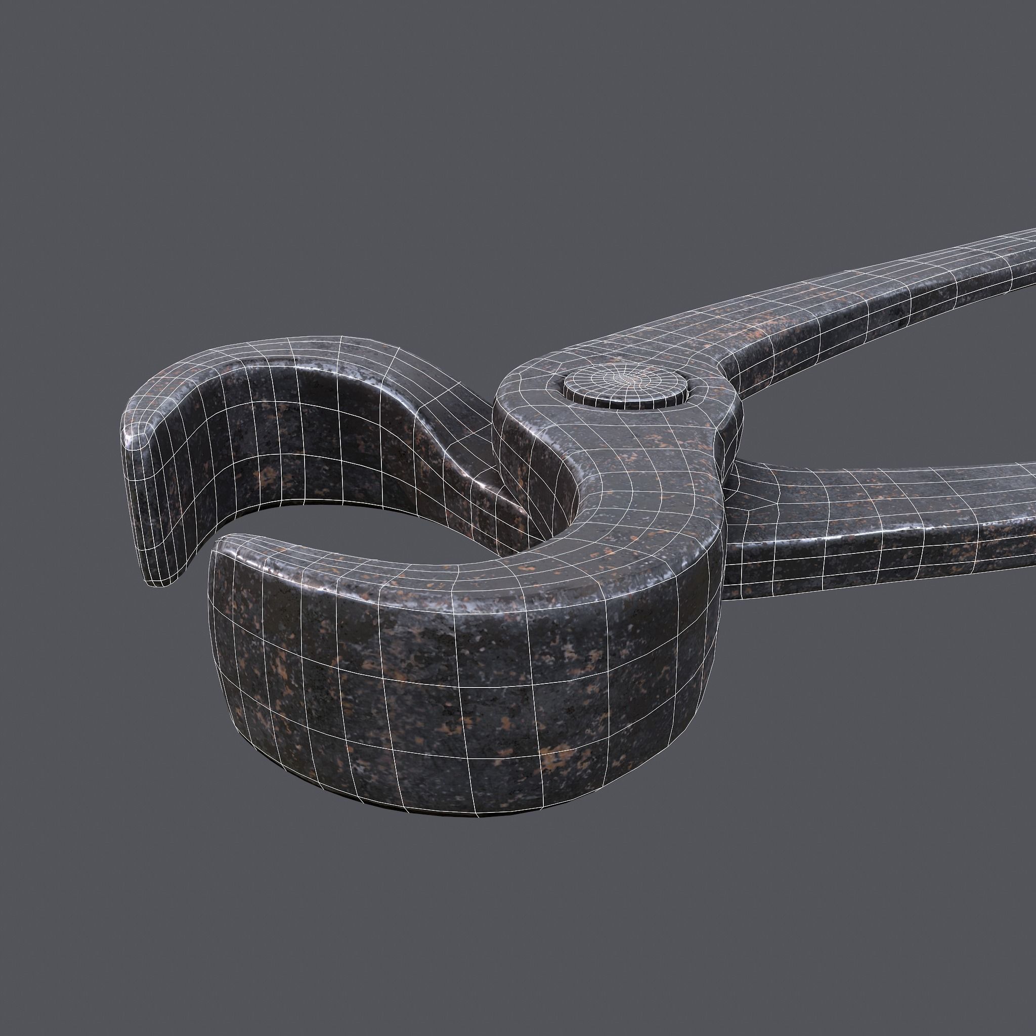 Tongs pliers Low-poly 3D model_26