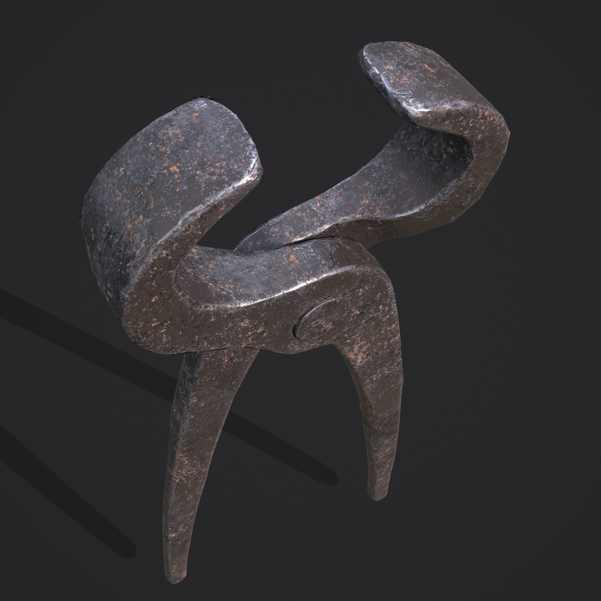 Tongs pliers Low-poly 3D model_17