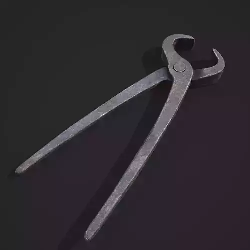 Tongs pliers Low-poly 3D model