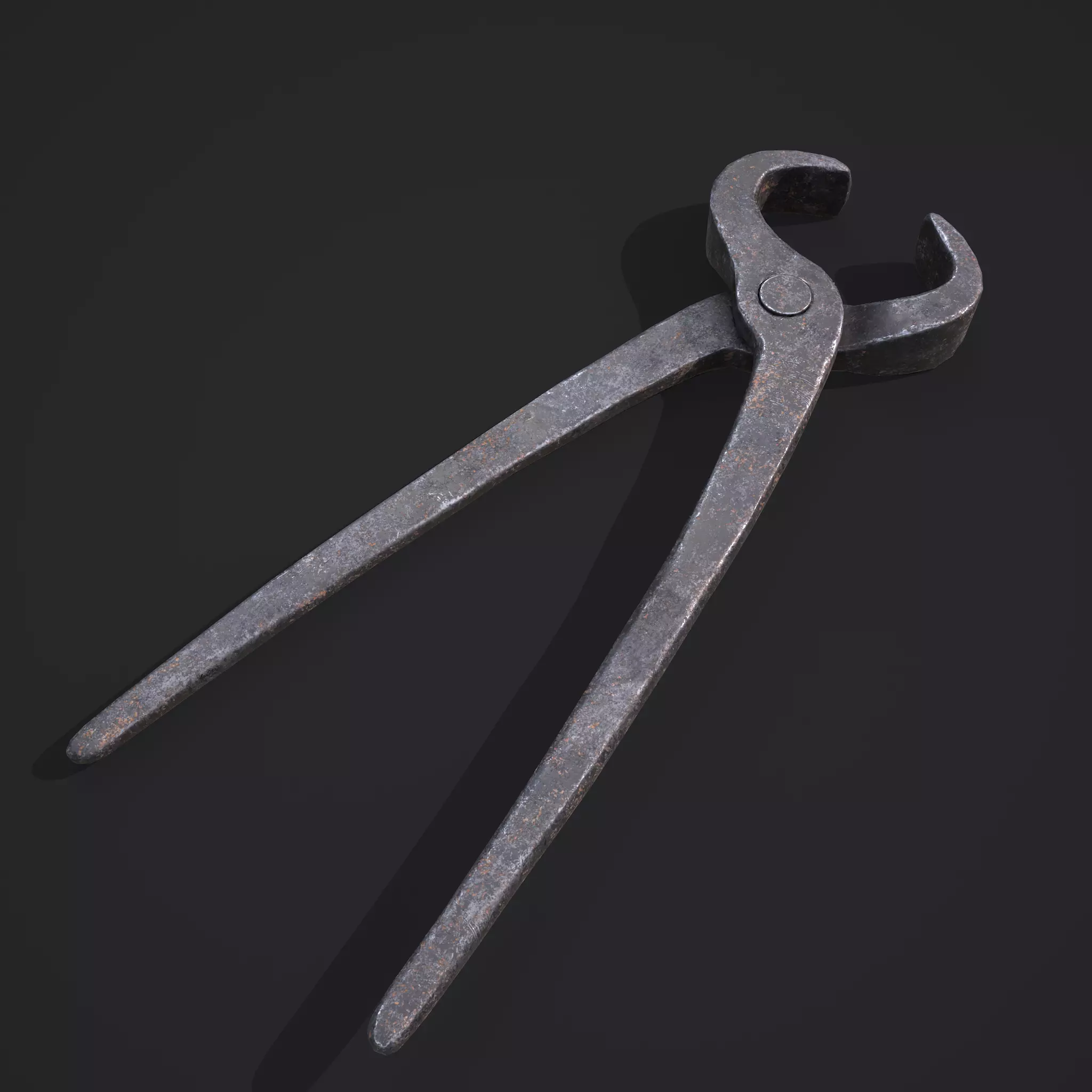 Tongs pliers Low-poly 3D model_0