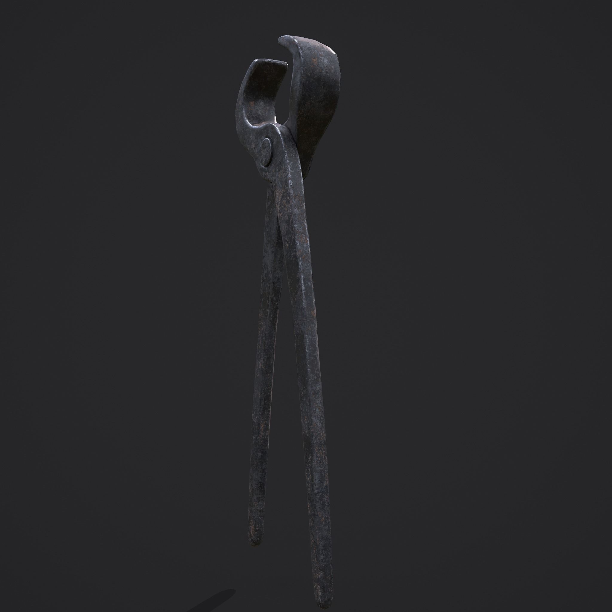 Tongs pliers Low-poly 3D model_12