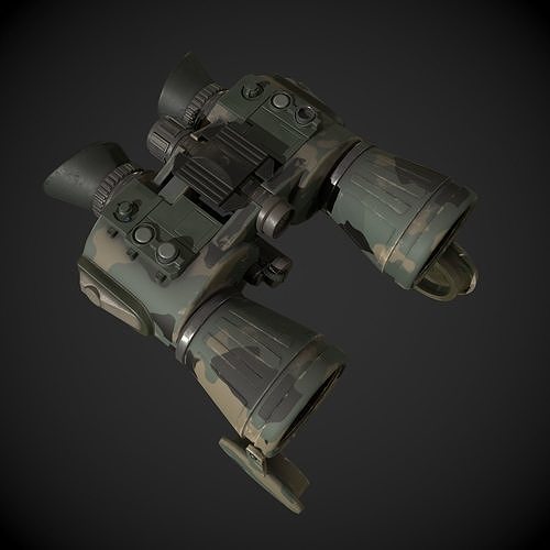 Military Binoculars Low-poly 3D model