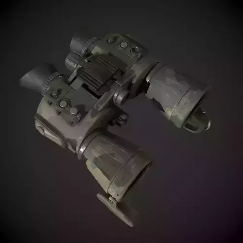 Military Binoculars Low-poly 3D model