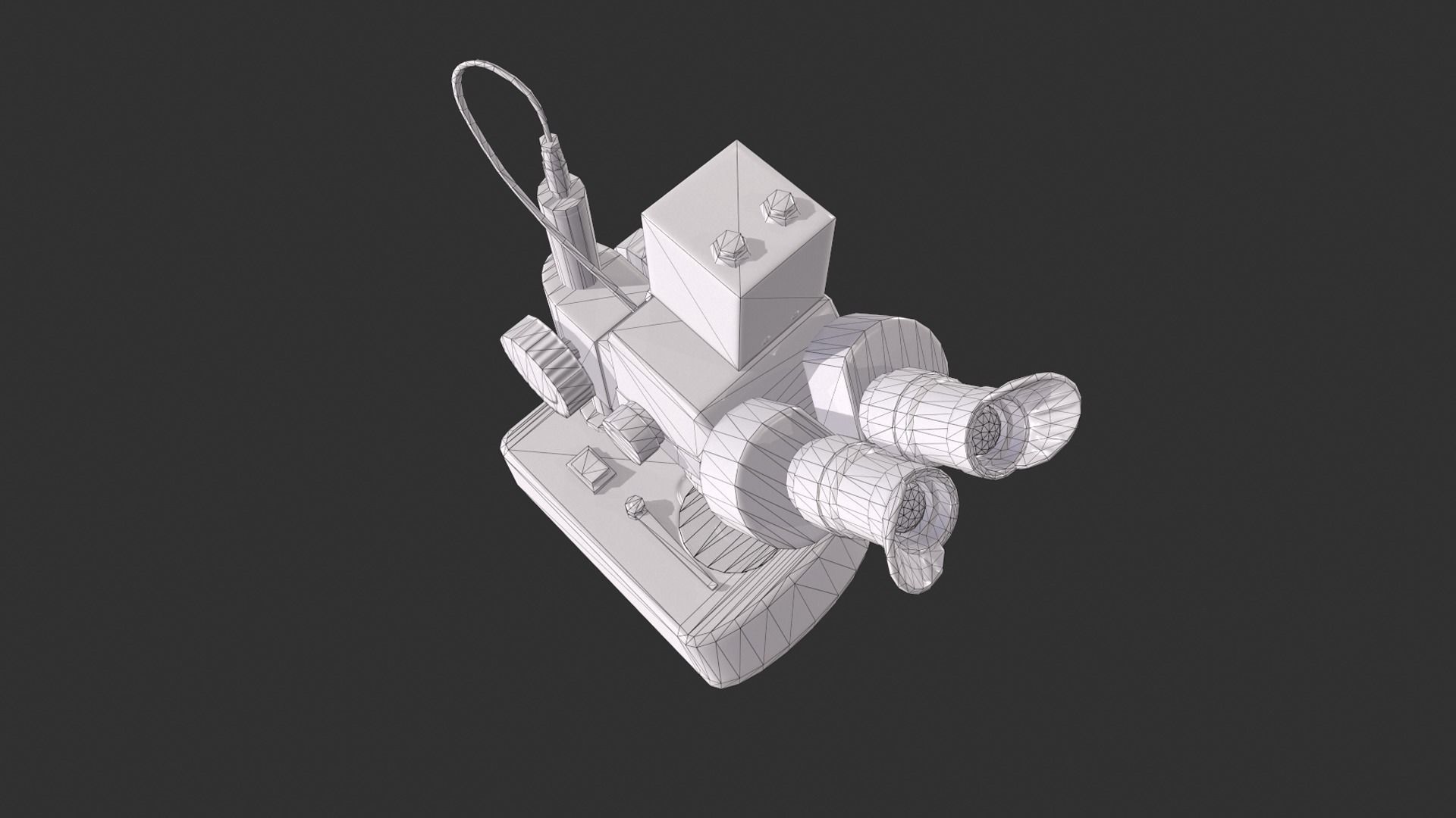 Microscope Low-poly 3D model_15