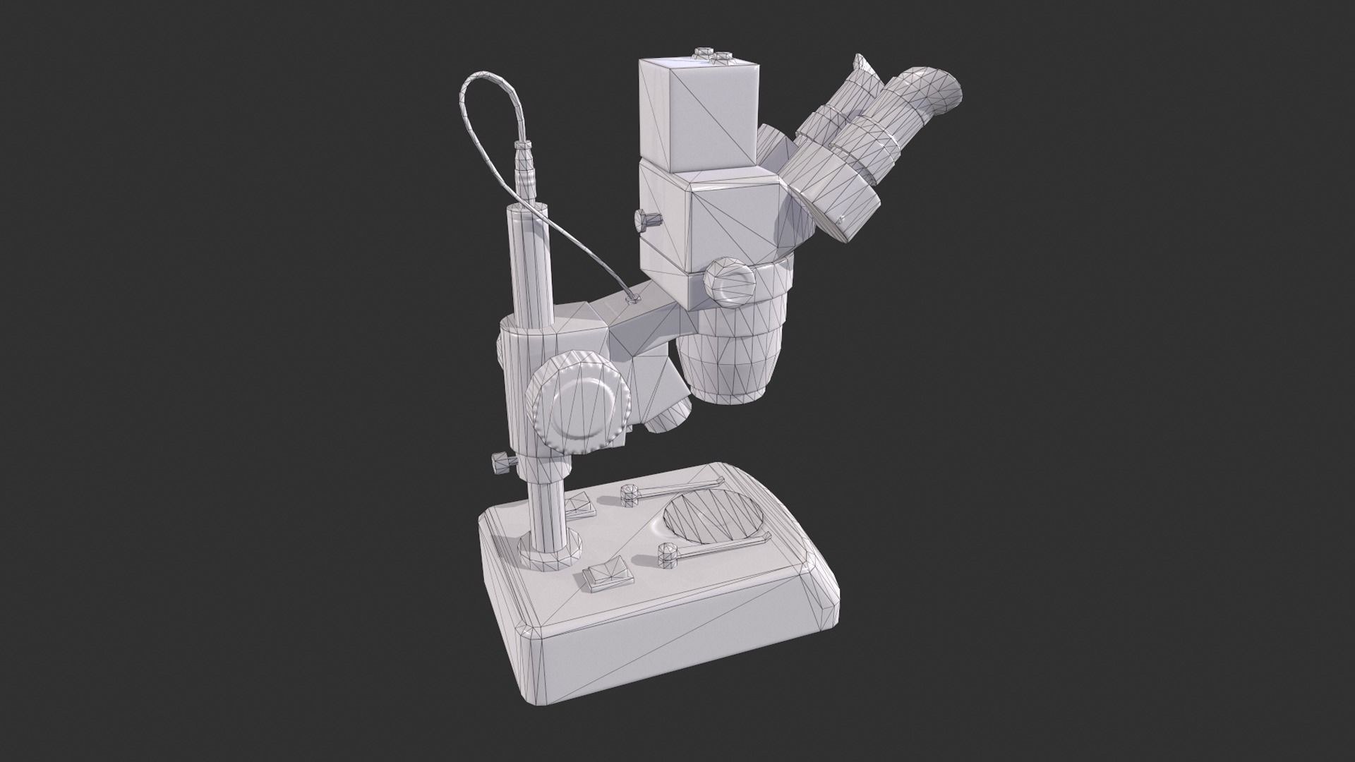 Microscope Low-poly 3D model_6