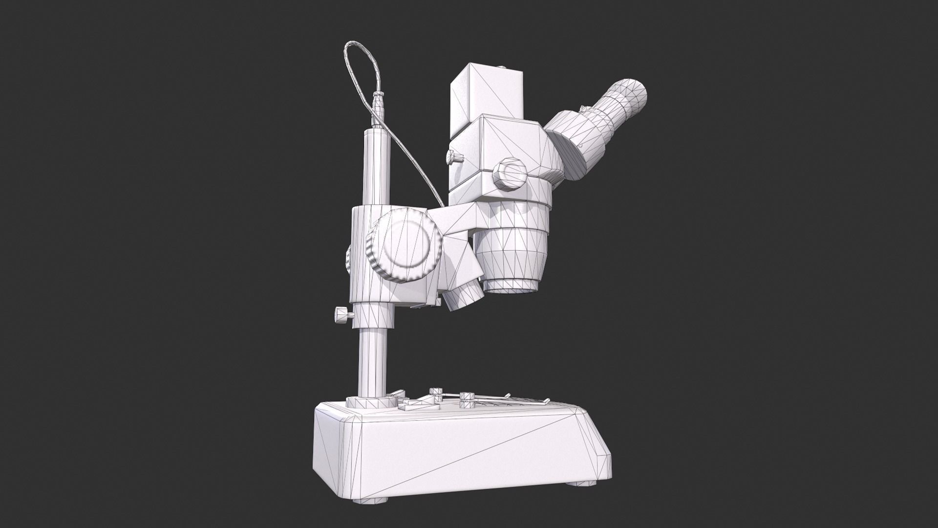 Microscope Low-poly 3D model_12