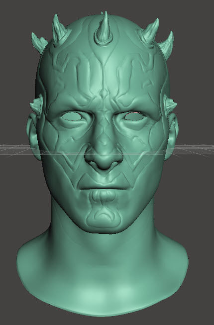 Darth Maul head full size for 3d print 3D model_5