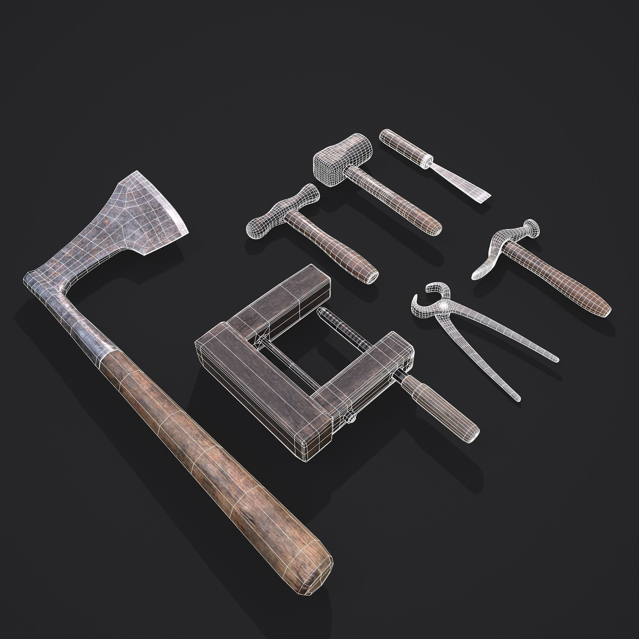 Medieval Carpentry Tools 3D Model Collection_63