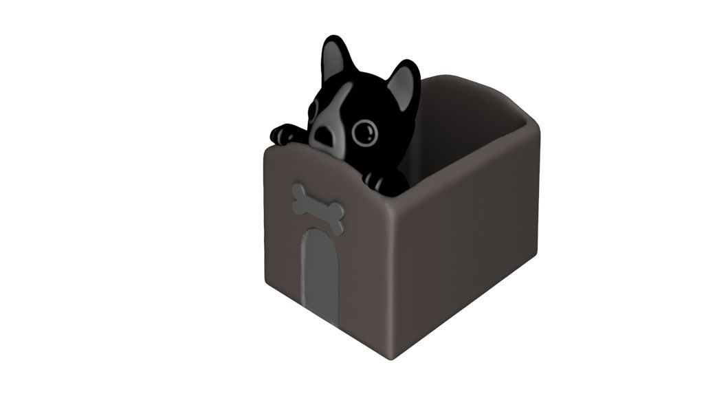 planter dog house - STL for 3D printing 3D print model_12