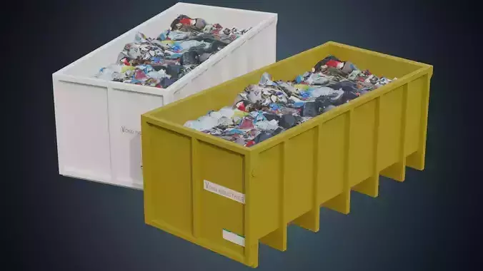 Garbage Container 3A Low-poly 3D model