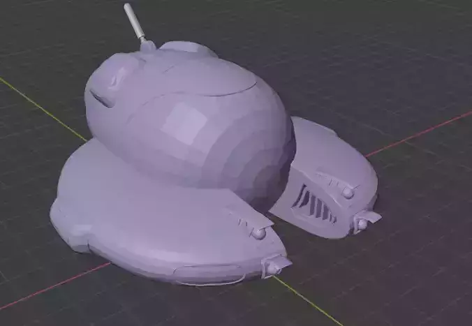 Seamoth model 3D spaceship