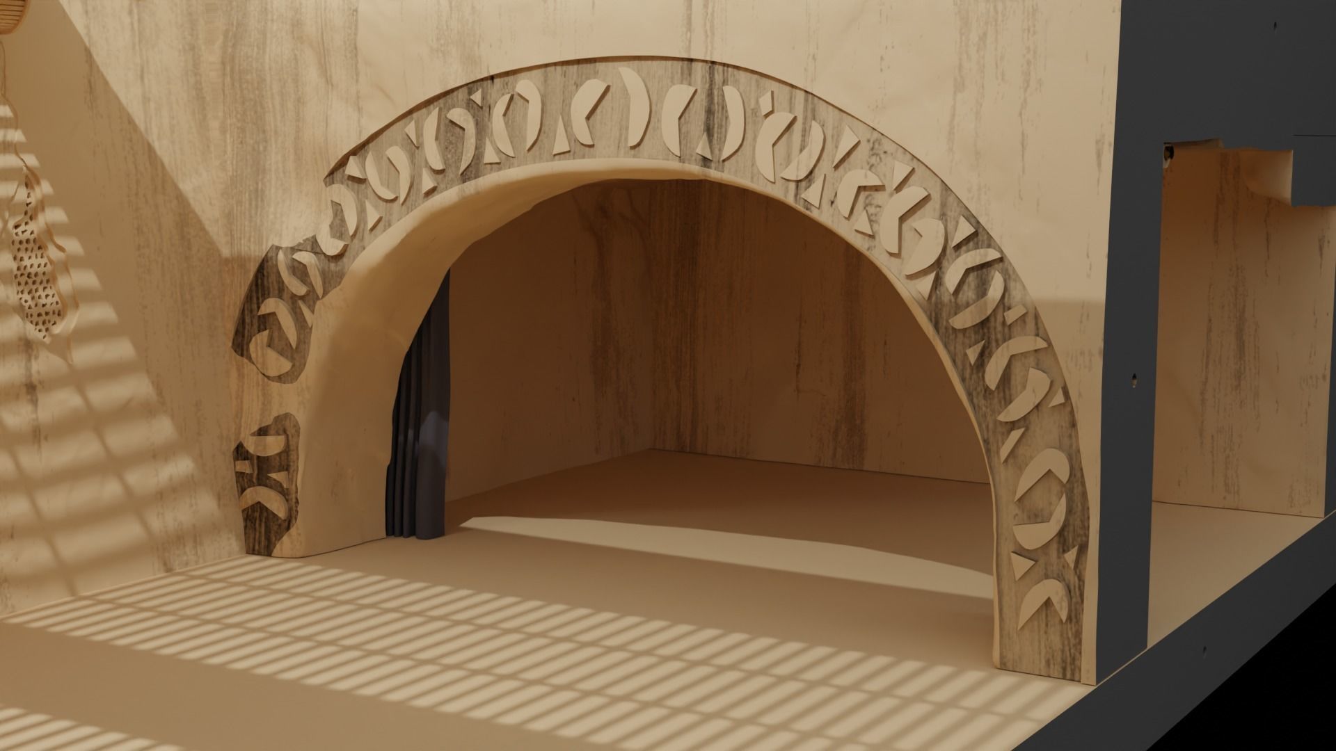 Jabbas Throne Room - Set 5 - Trophy Room 1-18 scale Kenner 3D print model_54