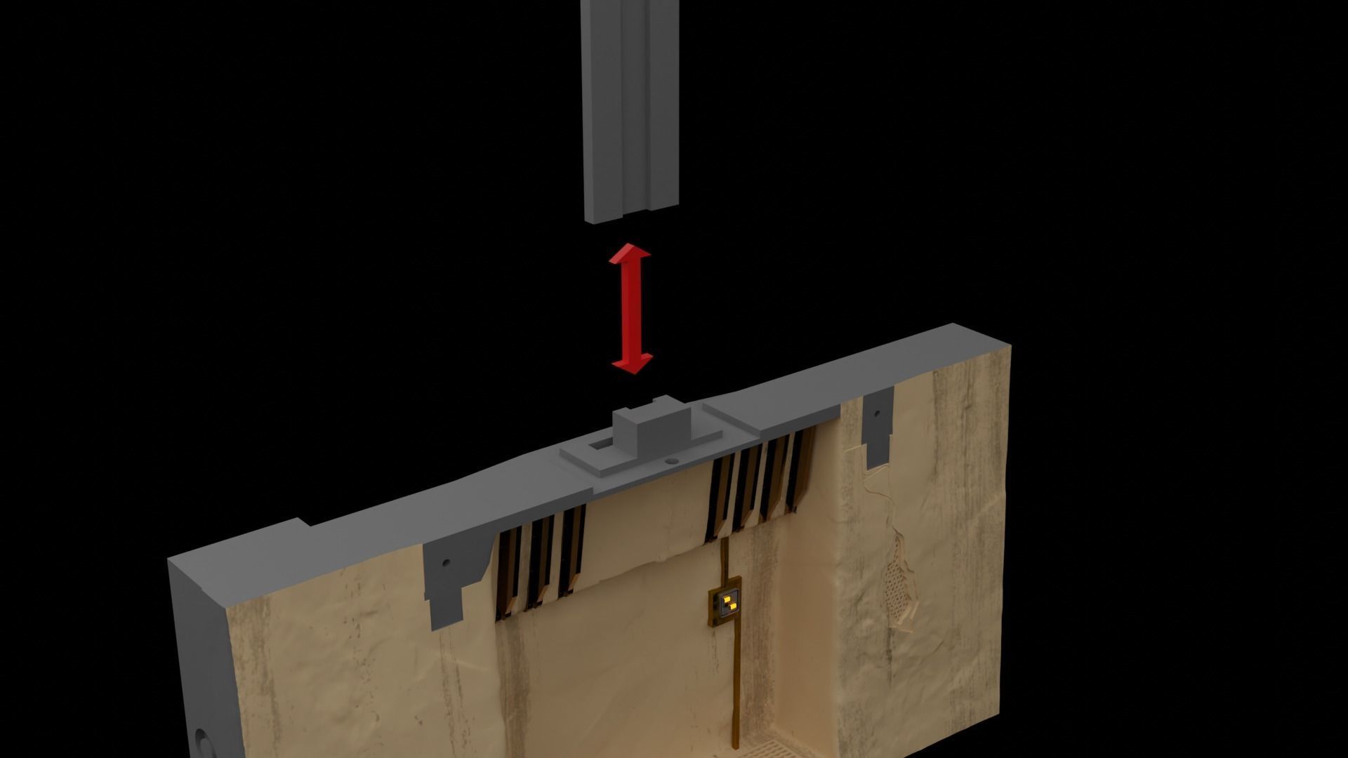 Jabbas Throne Room - Set 5 - Trophy Room 1-18 scale Kenner 3D print model_39