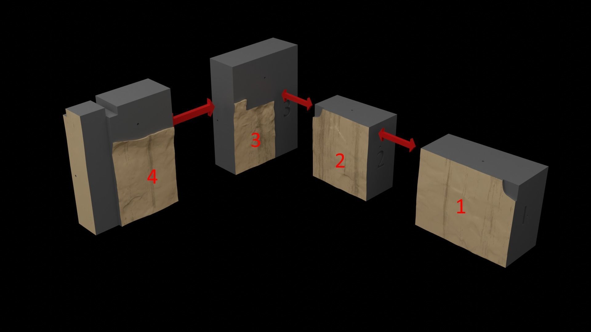 Jabbas Throne Room - Set 5 - Trophy Room 1-18 scale Kenner 3D print model_23