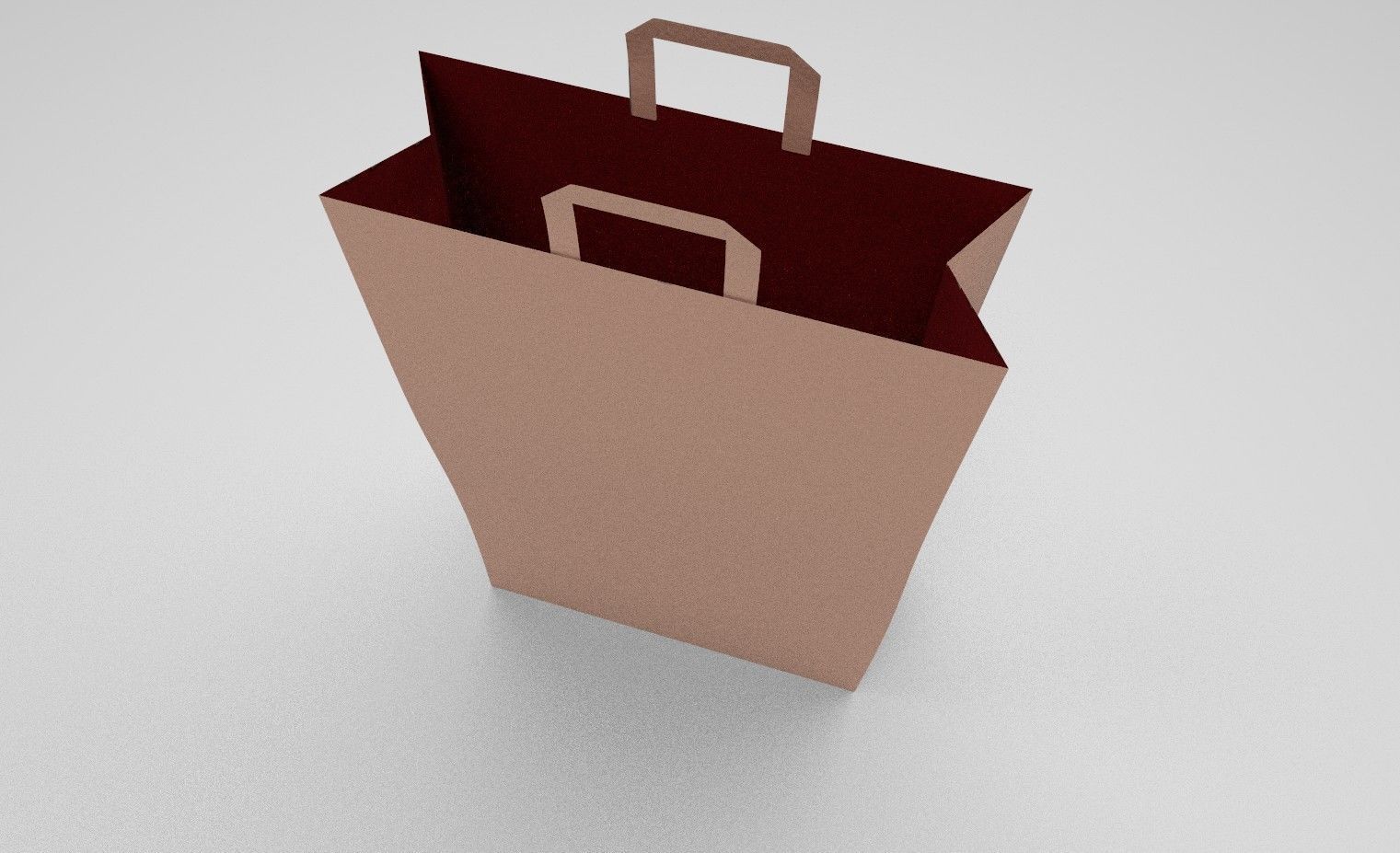 Shopping bag Low-poly 3D model_2