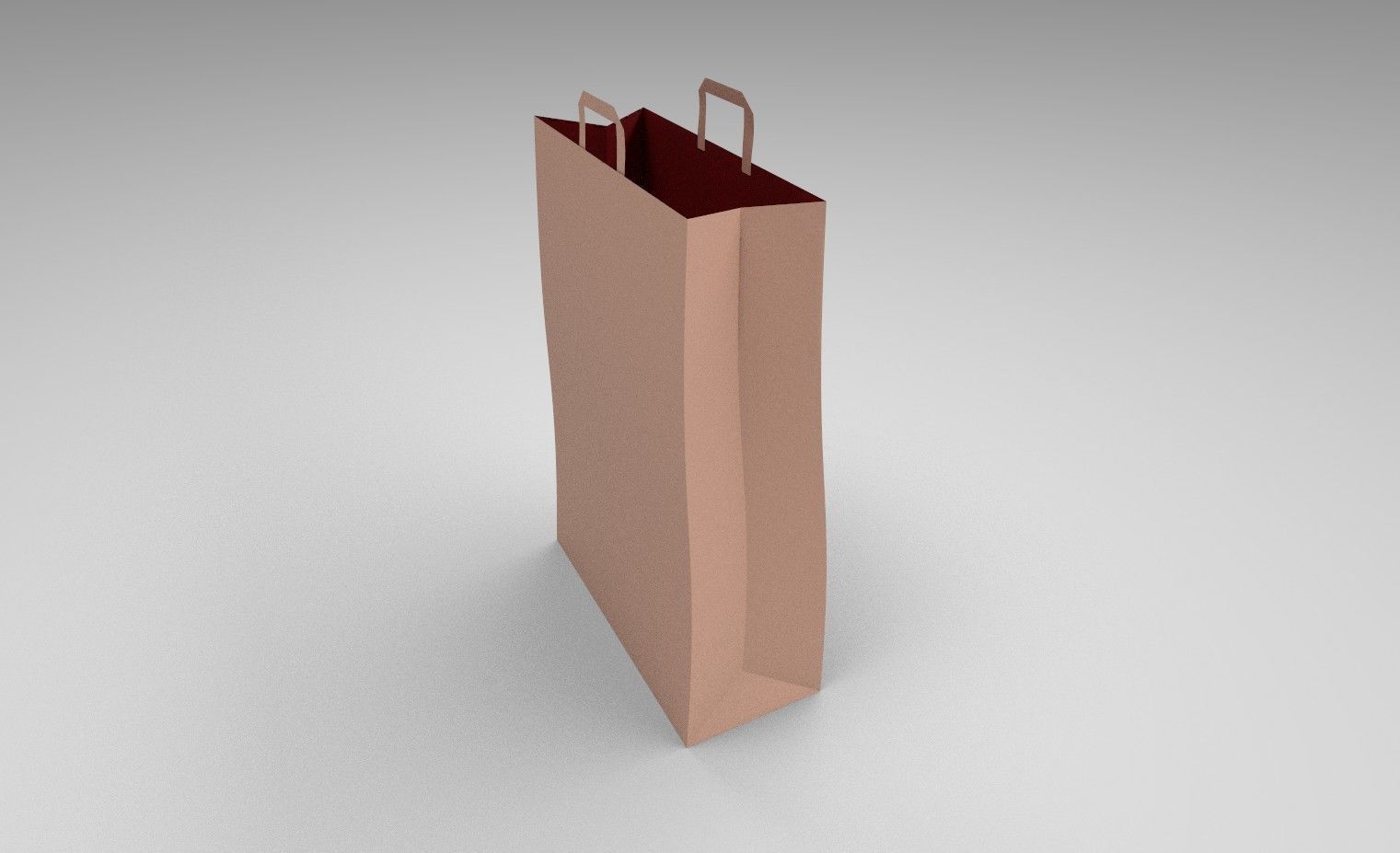 Shopping bag Low-poly 3D model_1