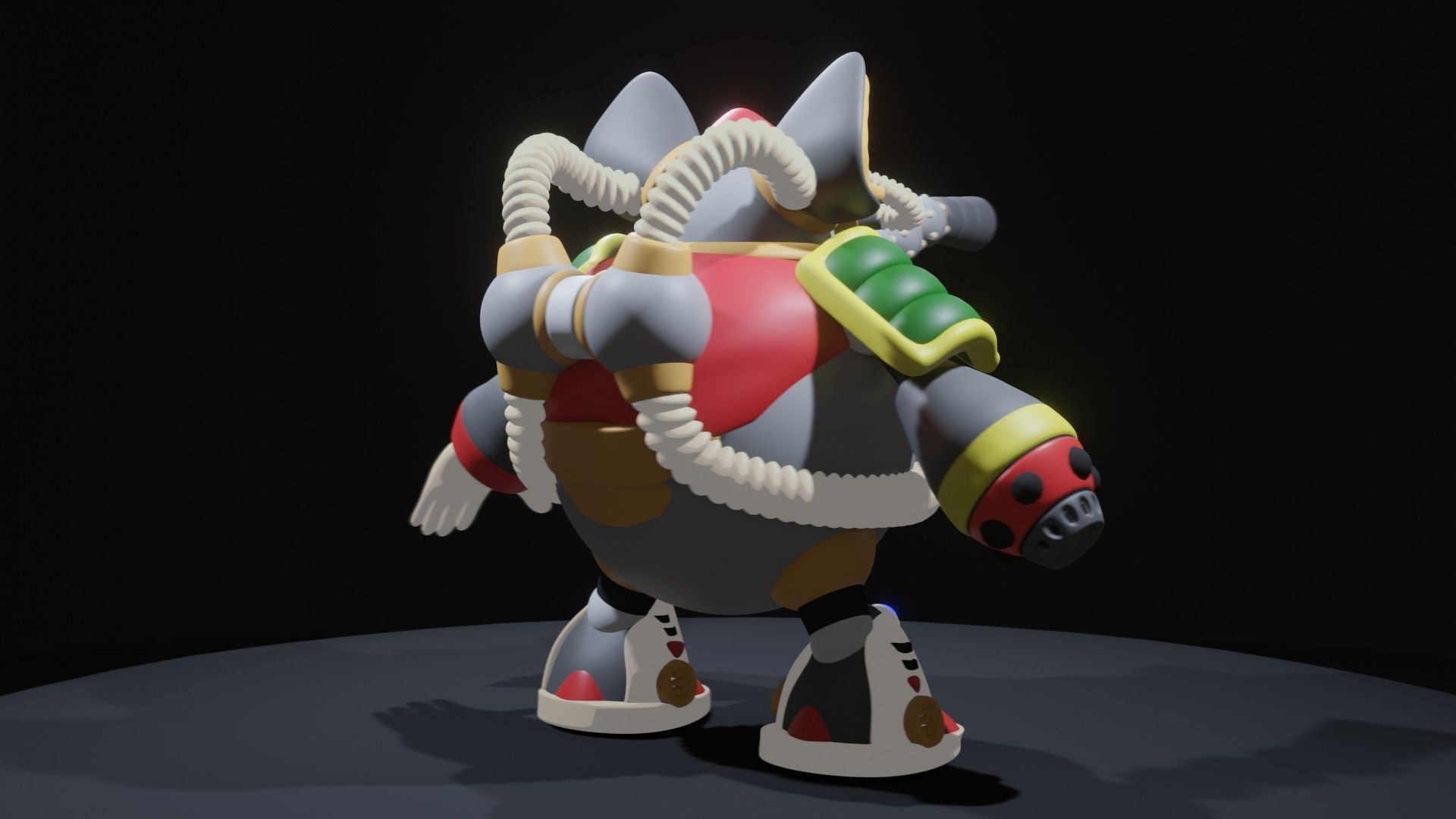 Flame Mammoth 3D model_7