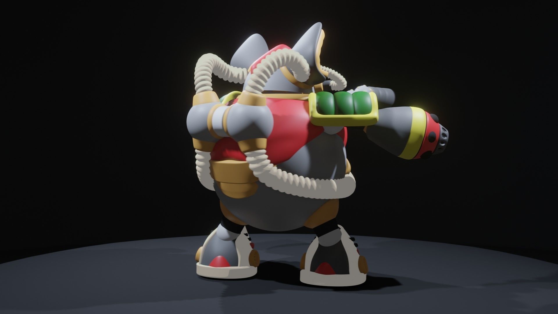 Flame Mammoth 3D model_3