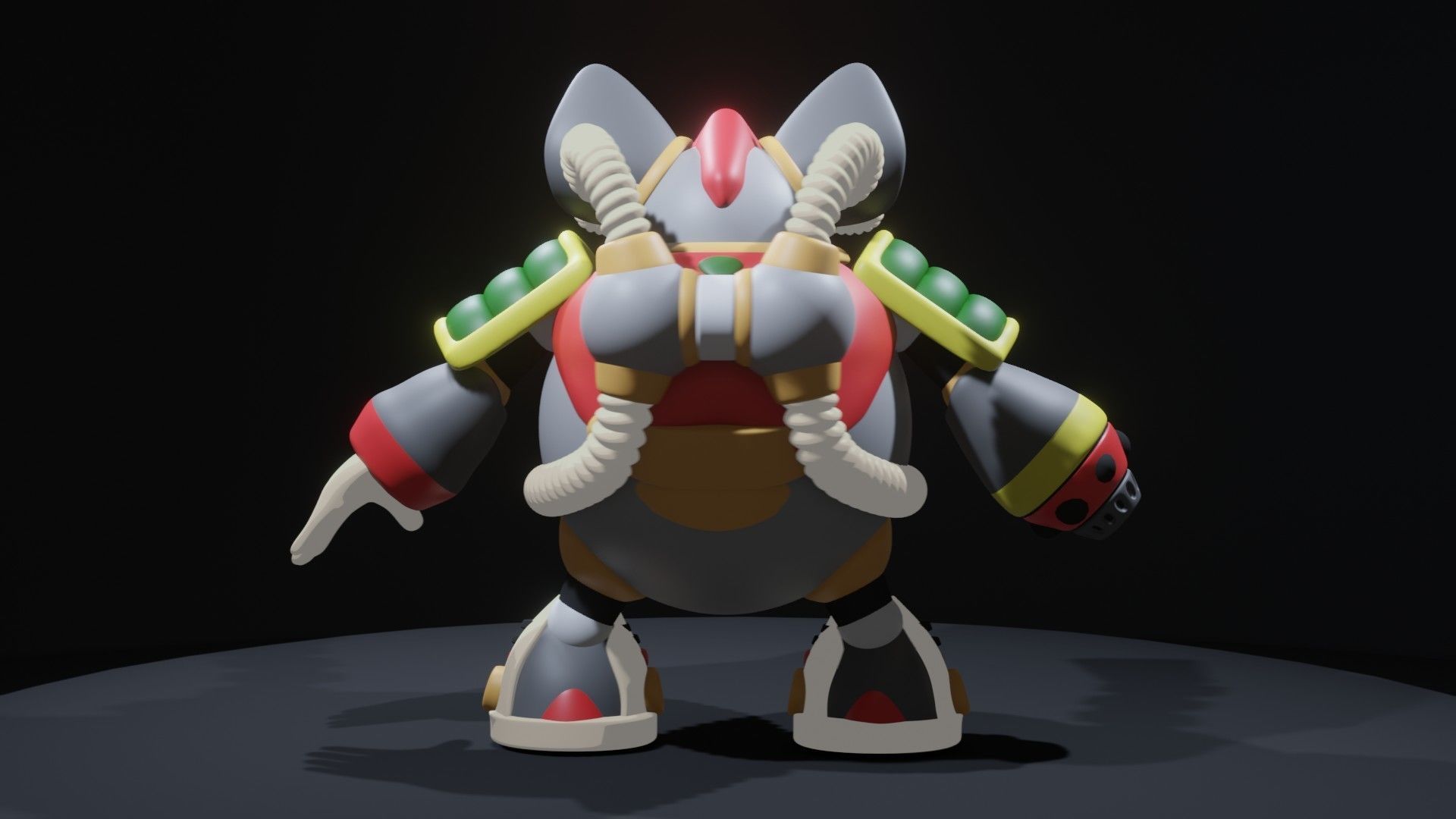 Flame Mammoth 3D model_6