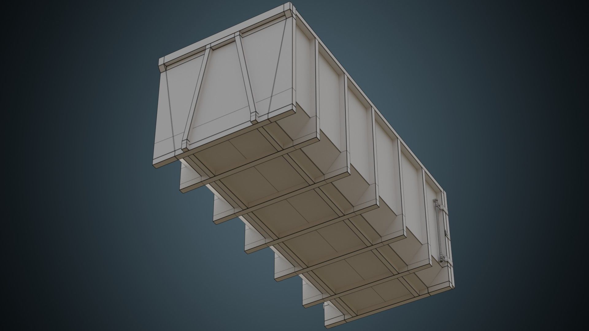 Garbage Container 3B Low-poly 3D model_10