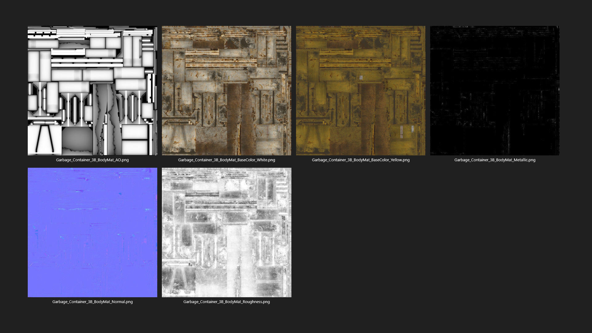 Garbage Container 3B Low-poly 3D model_12