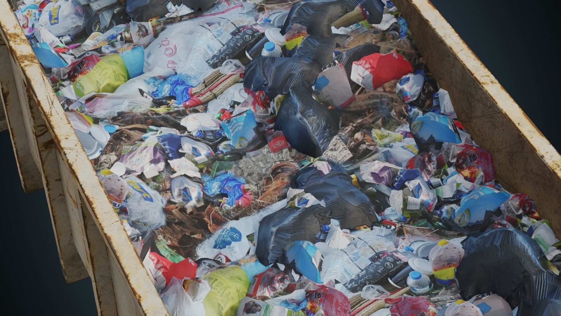 Garbage Container 3B Low-poly 3D model_8