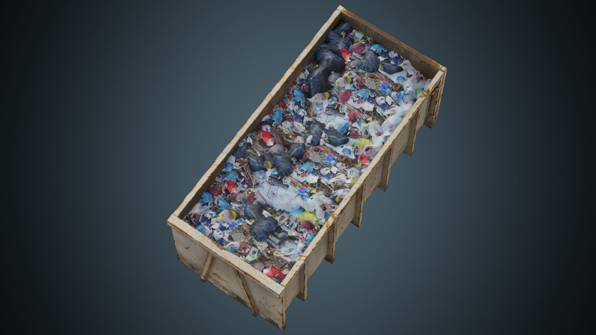 Garbage Container 3B Low-poly 3D model_5
