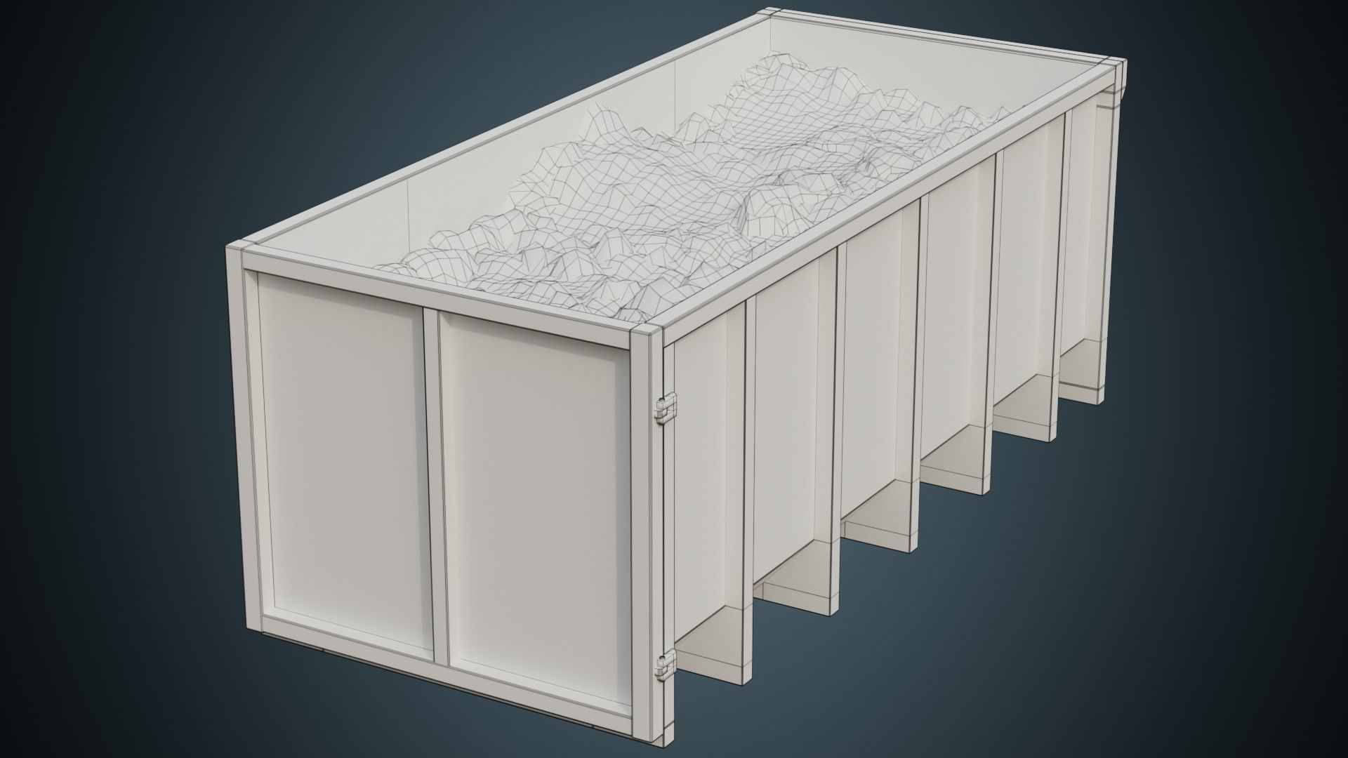 Garbage Container 3B Low-poly 3D model_9