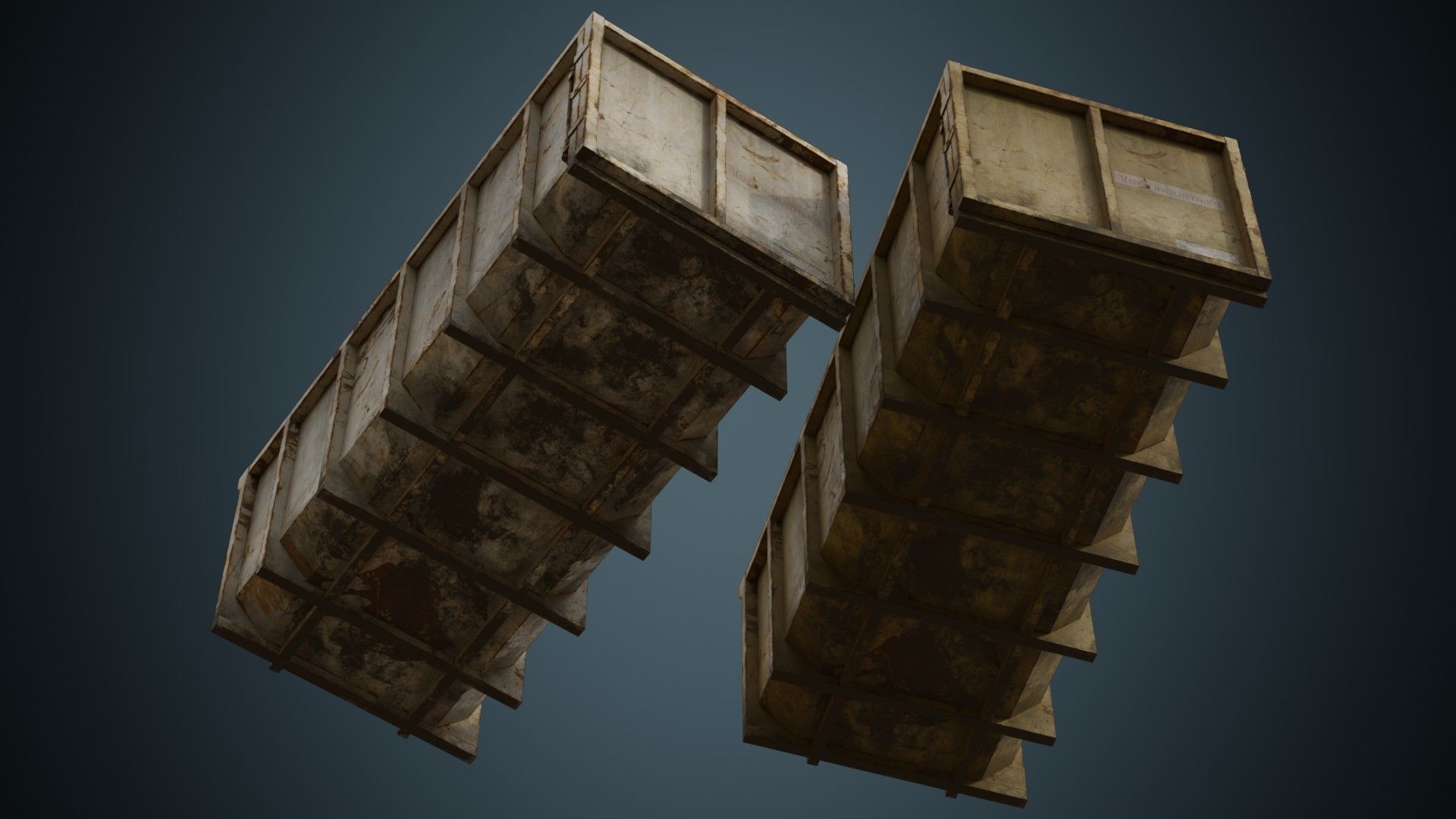 Garbage Container 3B Low-poly 3D model_2