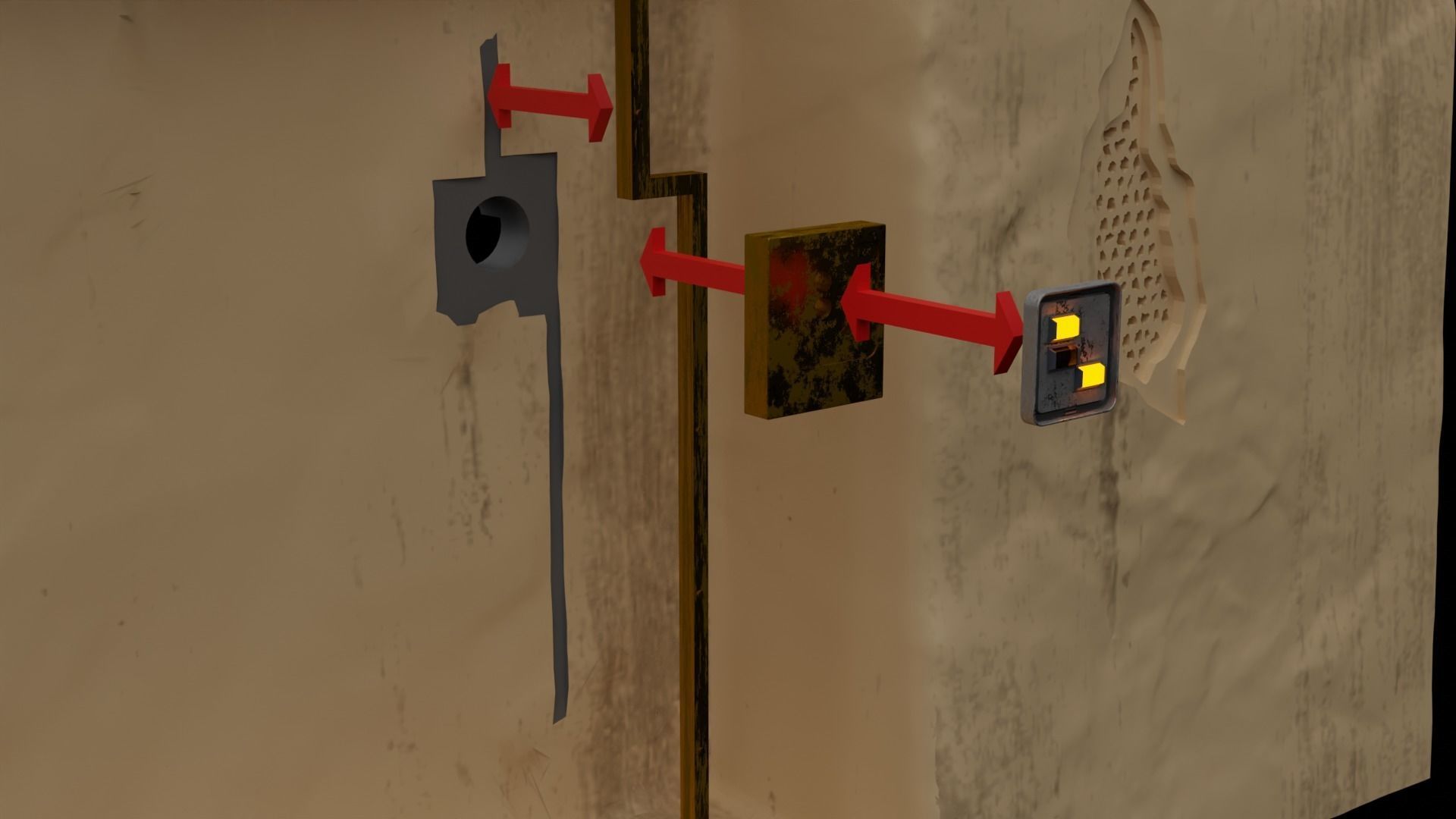 Jabbas Throne Room - Set 5 - Trophy Room 1-6 scale Hottoys 3D print model_54