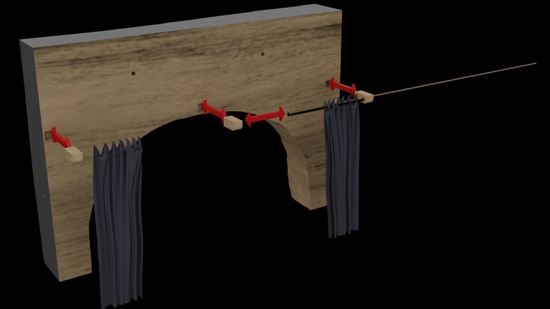 Jabbas Throne Room - Set 5 - Trophy Room 1-6 scale Hottoys 3D print model_48