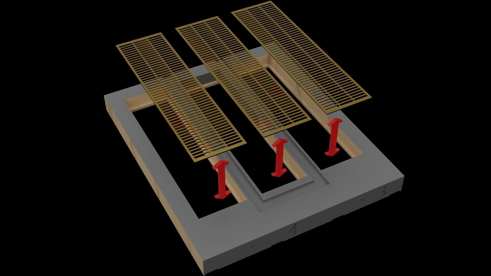Jabbas Throne Room - Set 5 - Trophy Room 1-12 scale Blackseries 3D print model_61